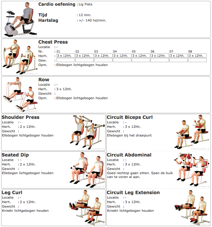 Albany Achtervoegsel Tether Klikschema » Trainingsprogramma's » Personal training Software |  Fysiotherapie Software | Fitness Software